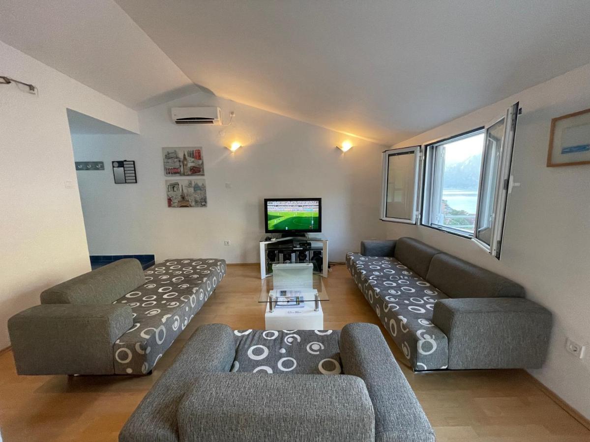 Villa House With Big Terrace And Beautiful Sea View Kotor Exterior foto